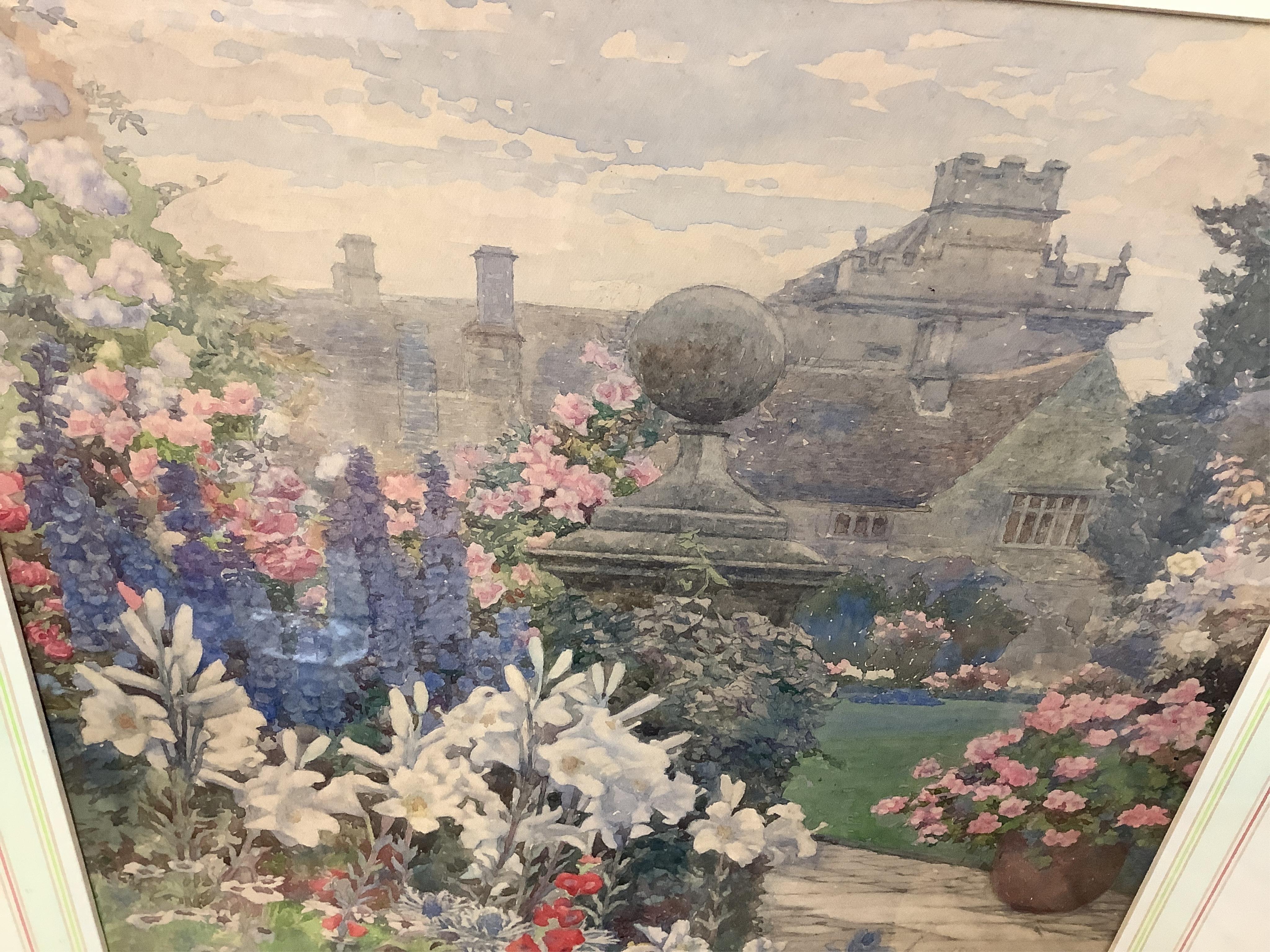 Beatrice Parsons (1869-1955), Garden scene, signed, watercolour, 35 x 29cm